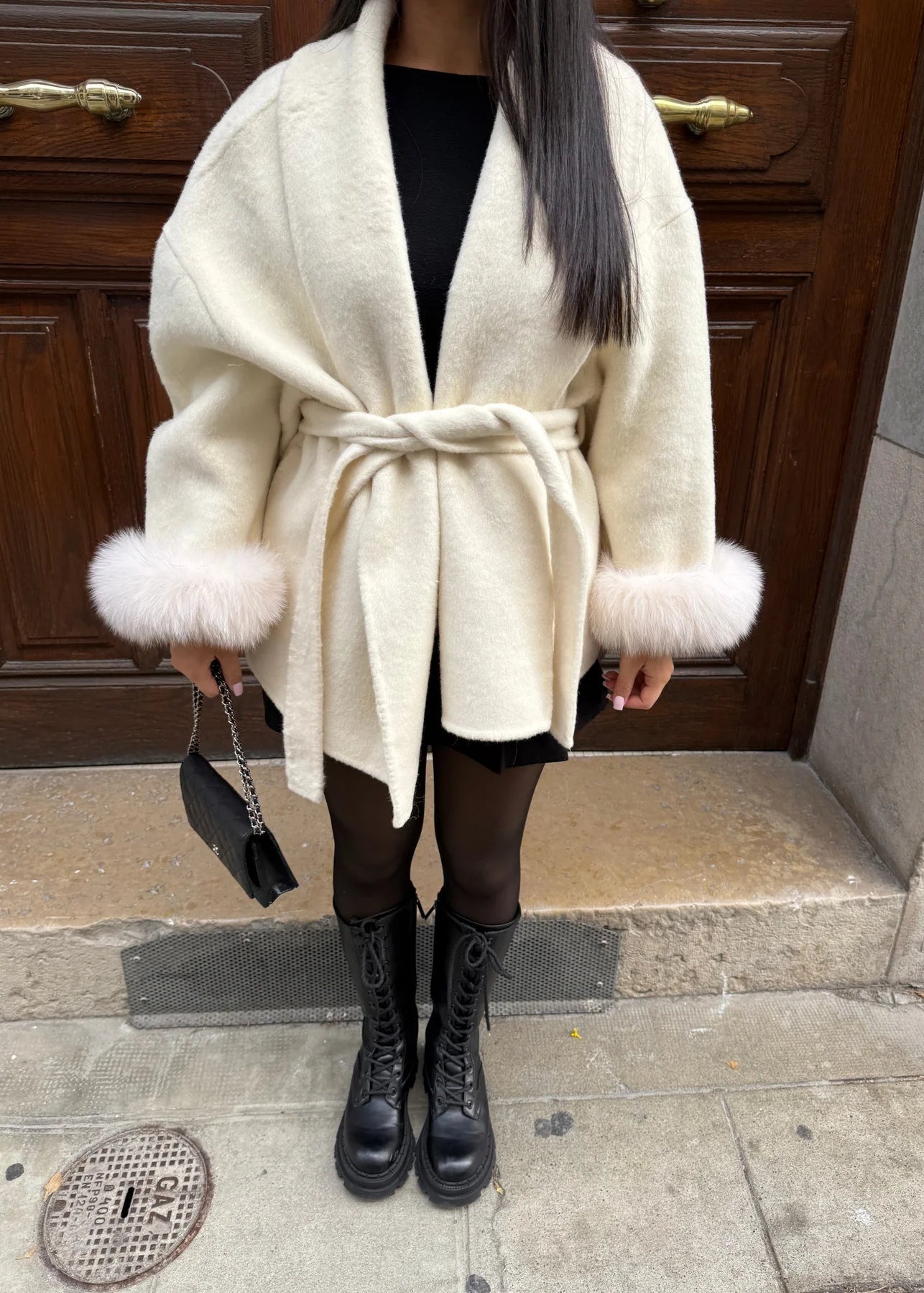 Eloïse | Manteau Fourrure Manche