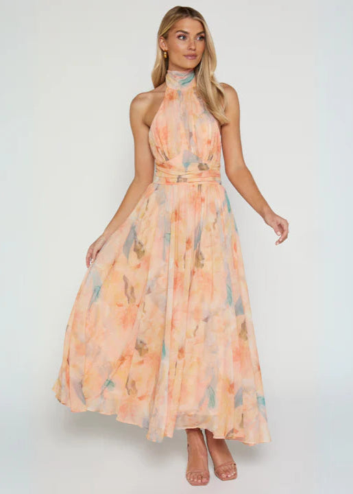 Eva | Robe Élégante à Imprimé Aquarelle