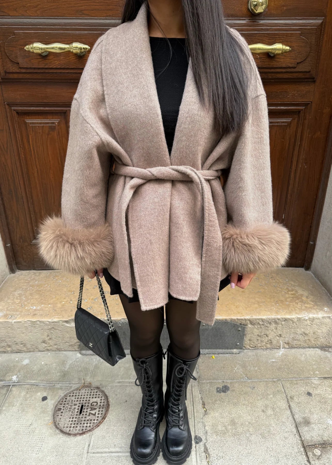 Eloïse | Manteau Fourrure Manche