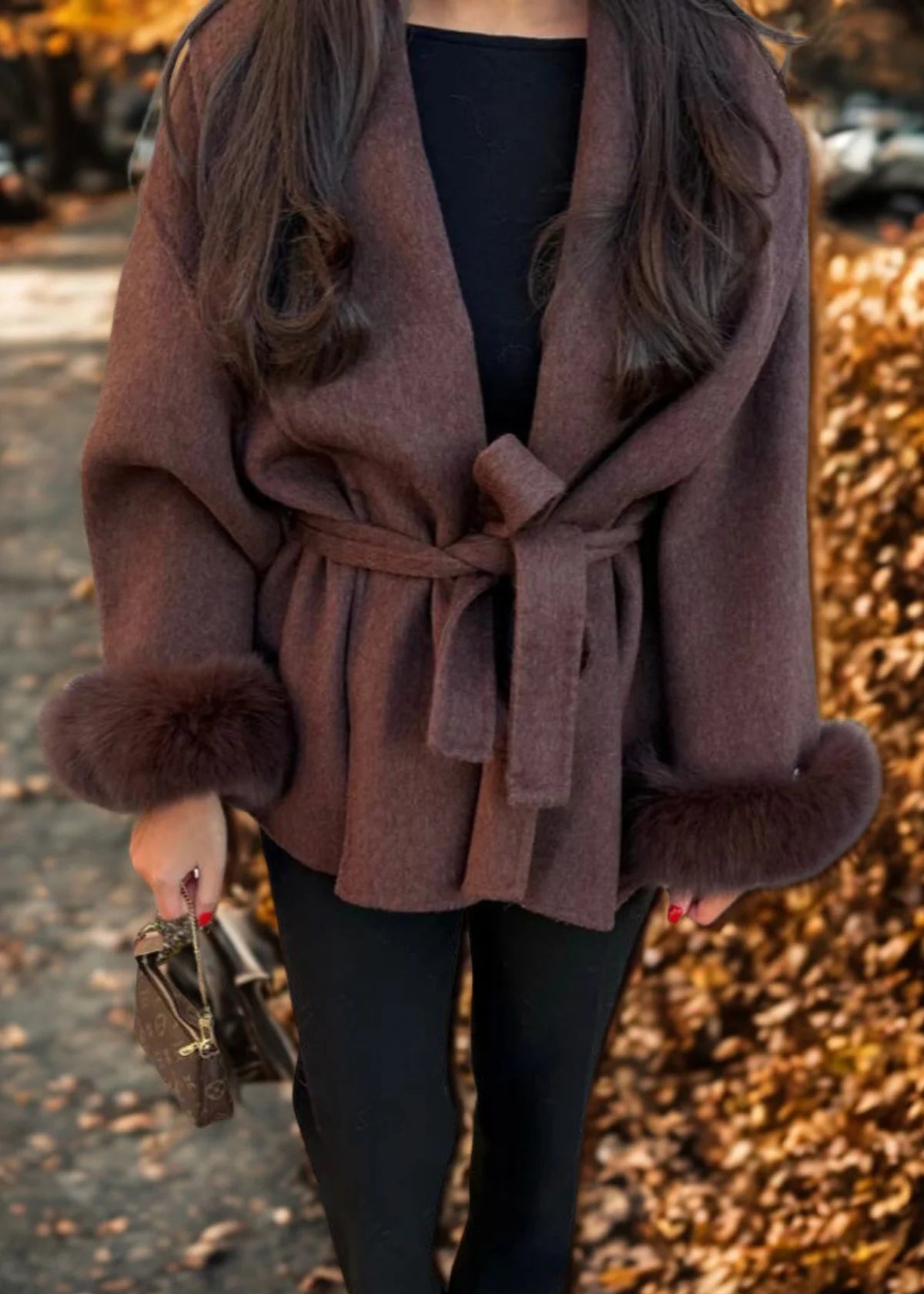 Eloïse | Manteau Fourrure Manche