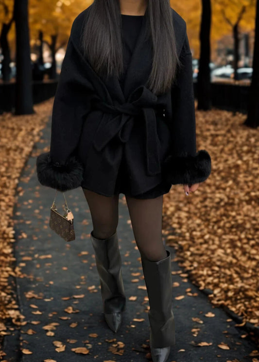 Eloïse | Manteau Fourrure Manche