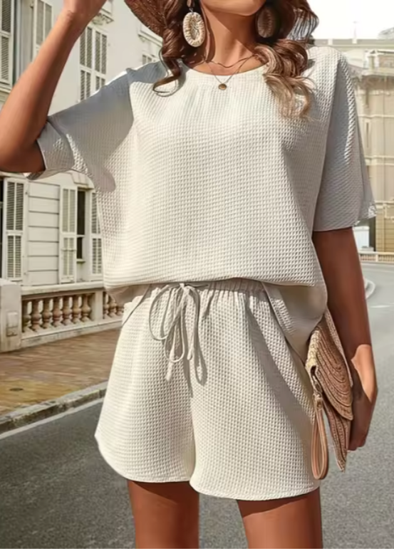 Nicole | Ensemble deux pièces léger à texture gaufrée