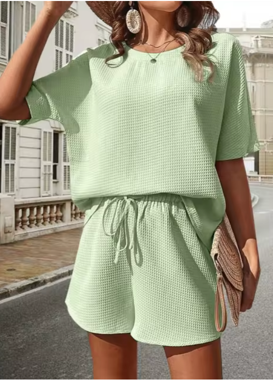 Nicole | Ensemble deux pièces léger à texture gaufrée