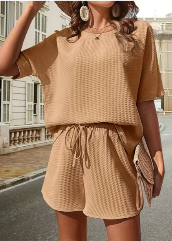 Nicole | Ensemble deux pièces léger à texture gaufrée