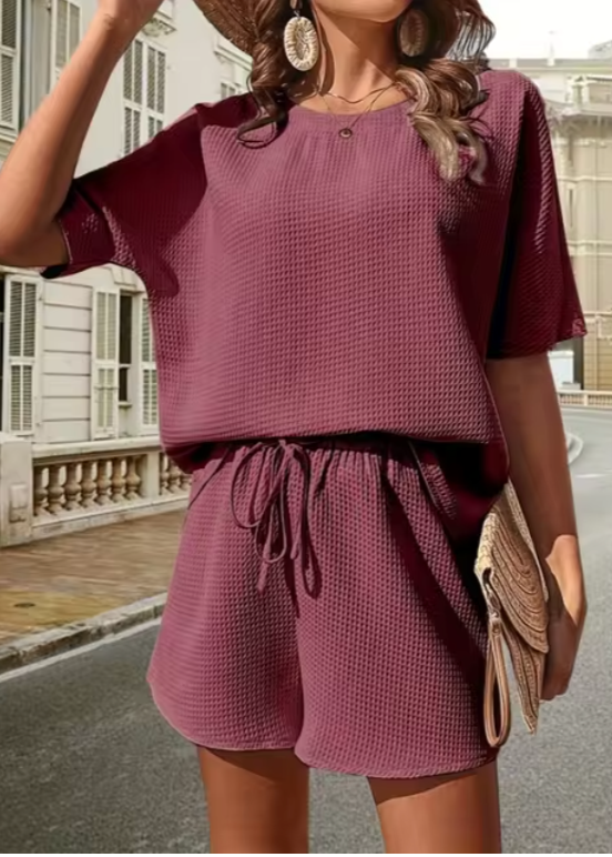 Nicole | Ensemble deux pièces léger à texture gaufrée