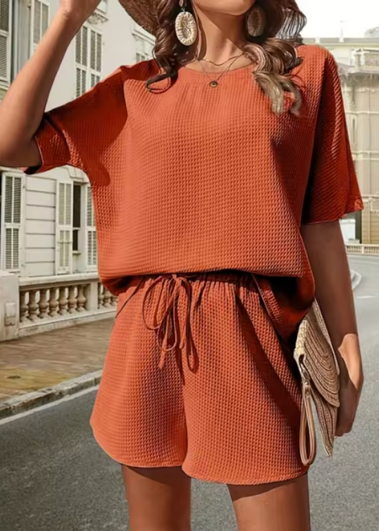 Nicole | Ensemble deux pièces léger à texture gaufrée
