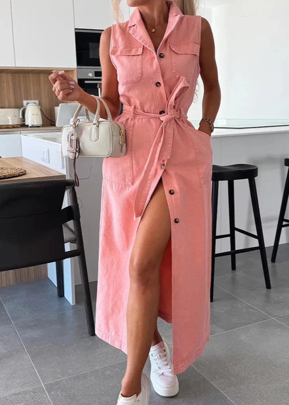 Nina | Robe maxi en denim