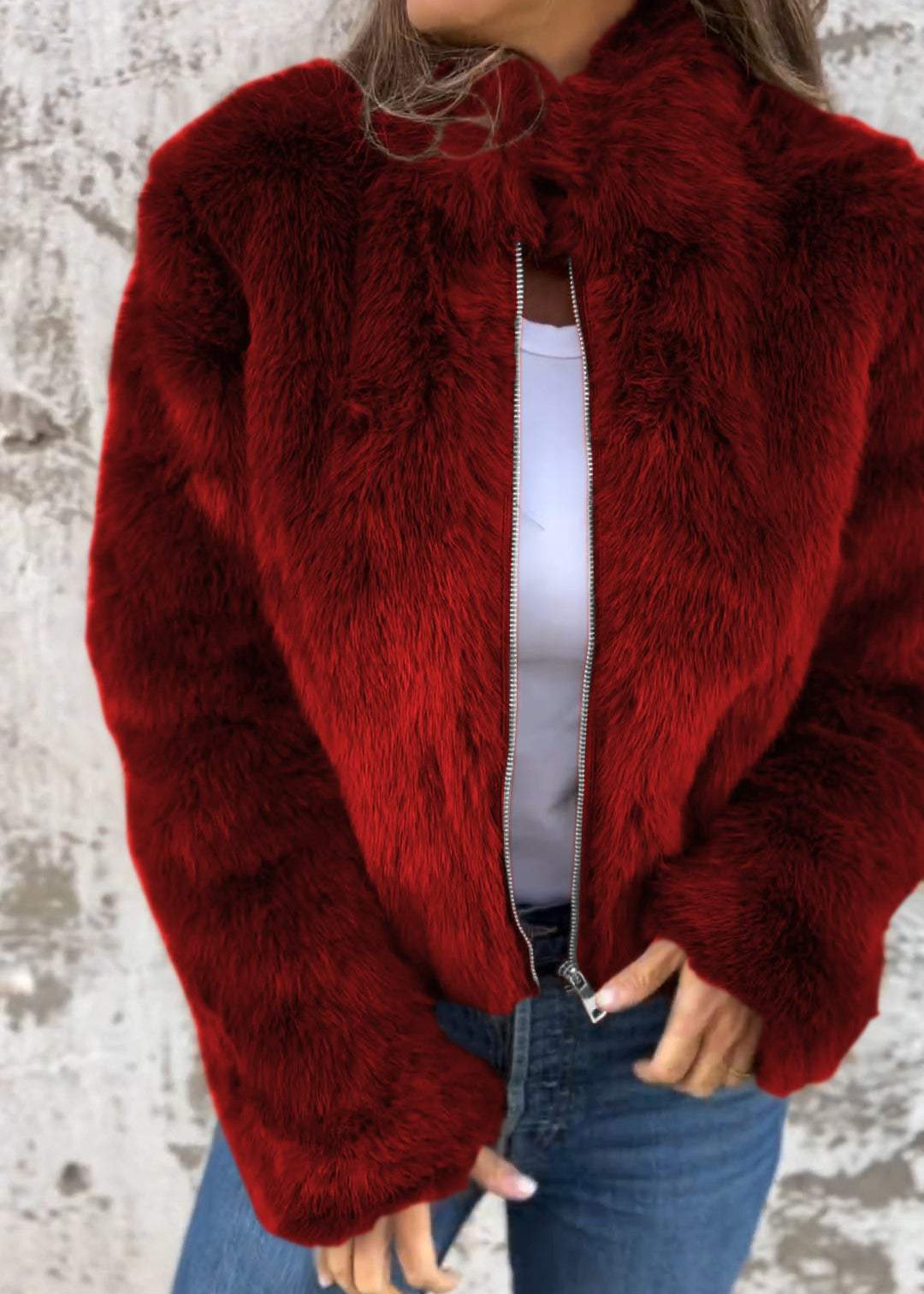 Zina | Veste en fausse fourrure