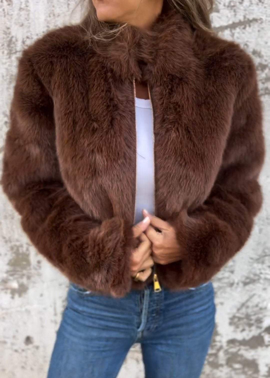 Zina | Veste en fausse fourrure