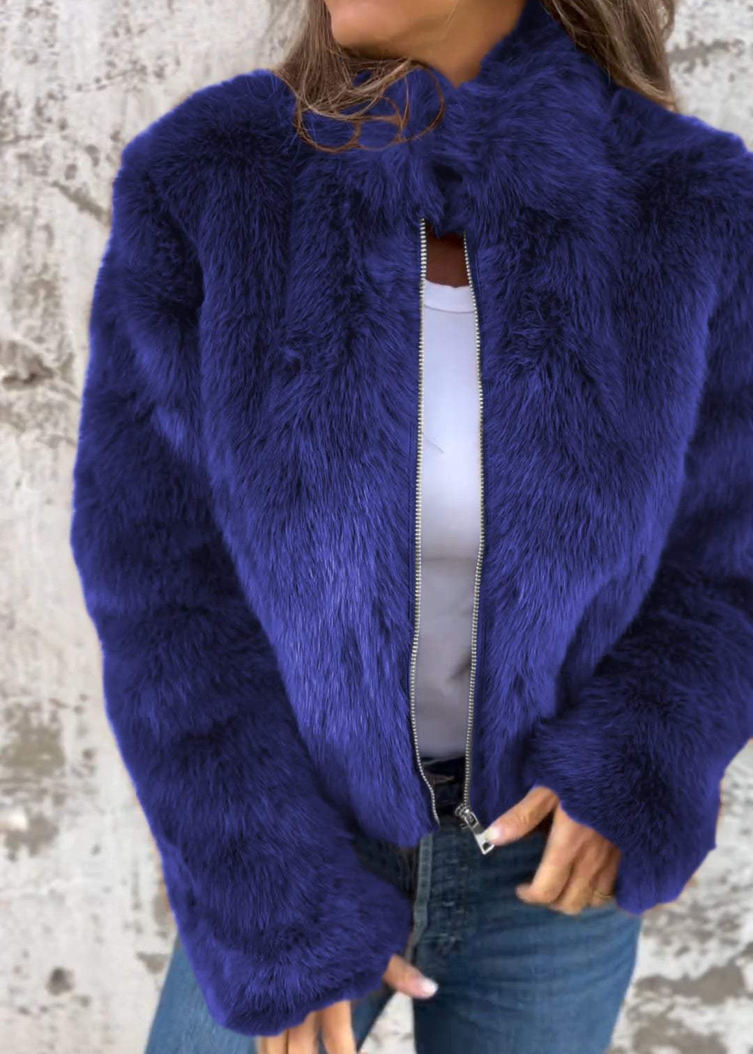Zina | Veste en fausse fourrure