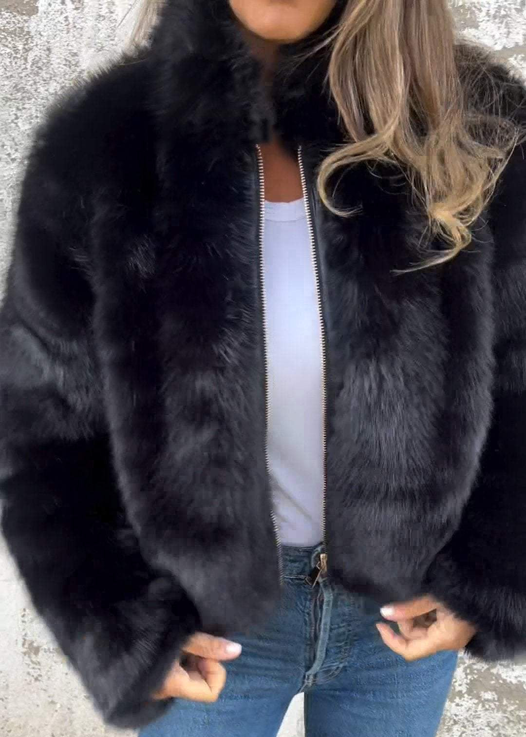 Zina | Veste en fausse fourrure