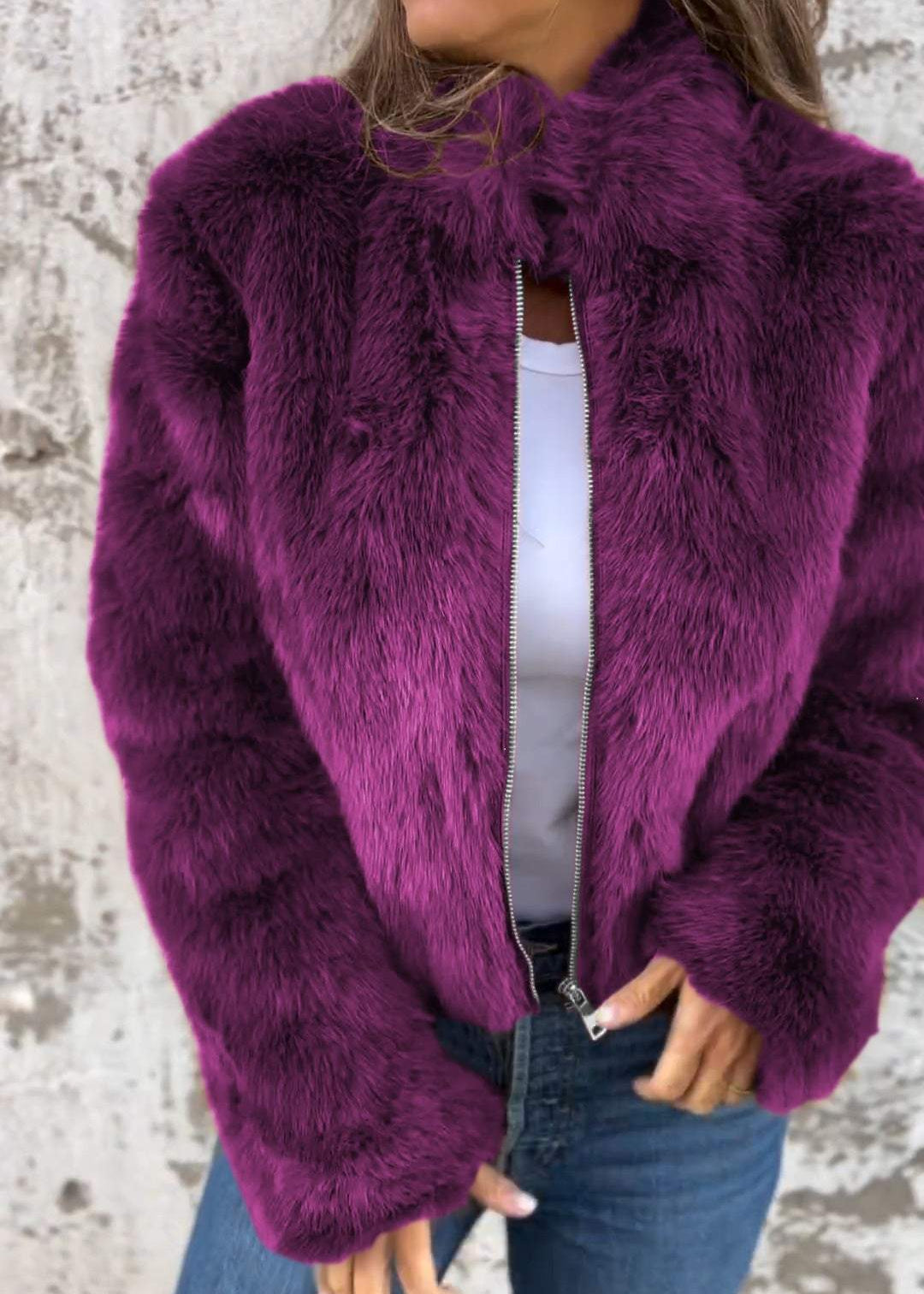 Zina | Veste en fausse fourrure