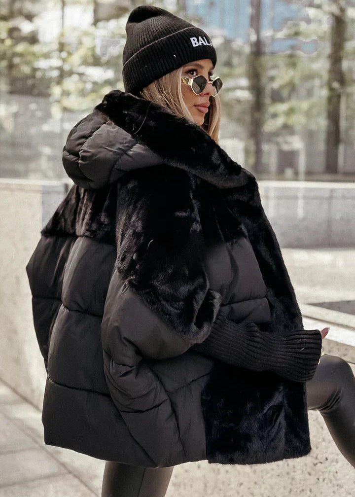 Sylvie | Manteau d'hiver avec capuche en fausse fourrure