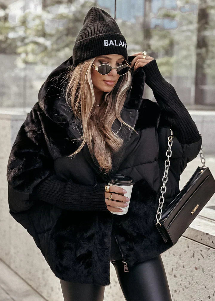 Sylvie | Manteau d'hiver avec capuche en fausse fourrure