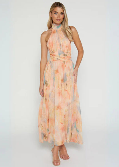 Eva | Robe Élégante à Imprimé Aquarelle