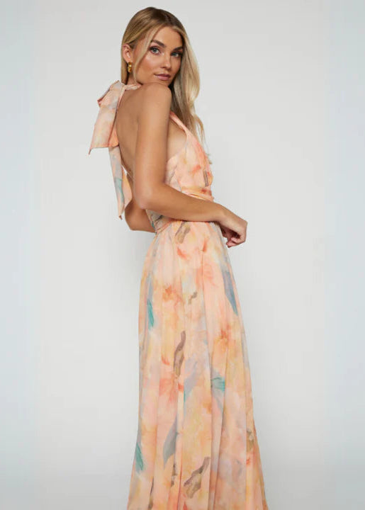 Eva | Robe Élégante à Imprimé Aquarelle