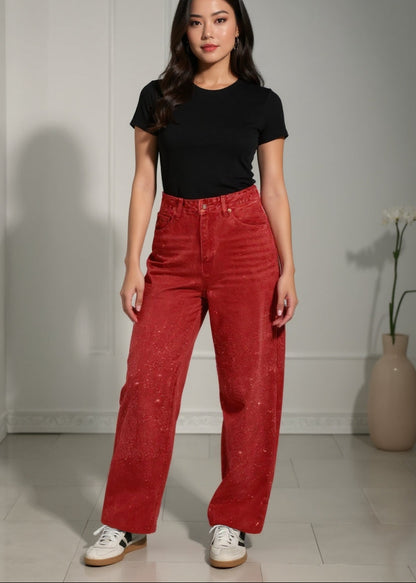 Nica | Pantalon Femme en Denim Confortable et Tendance