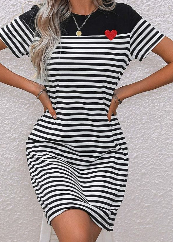 Lena | Robe Décontractée Rayée