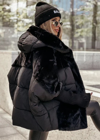 Sylvie | Manteau d'hiver avec capuche en fausse fourrure